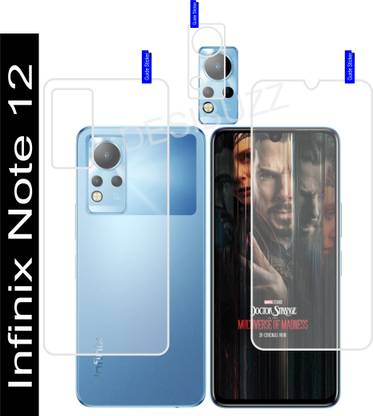 DESIBUZZ Front and Back Tempered Glass for Infinix Note 12, {Flexible}, Infinix Note 12 Camera lens