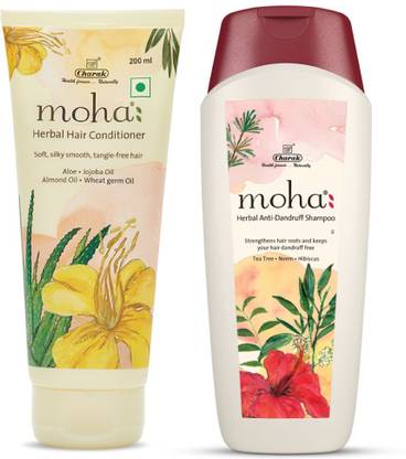 Moha Herbal Anti-Dandruff Shampoo (200 ml) & Hair Conditioner (200 ml) Combo Pack