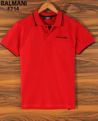 Solid Men Red T-Shirt
