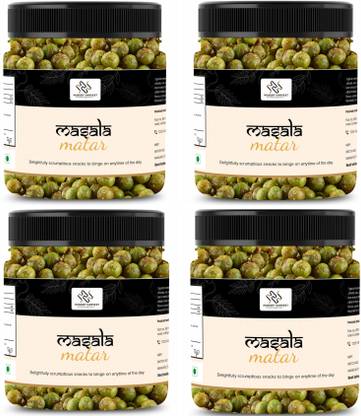 HUNGRY HARVEST Masala Green Matar| Roasted Pea|Green Salty Masala Peas/Vatana| Jar Pack