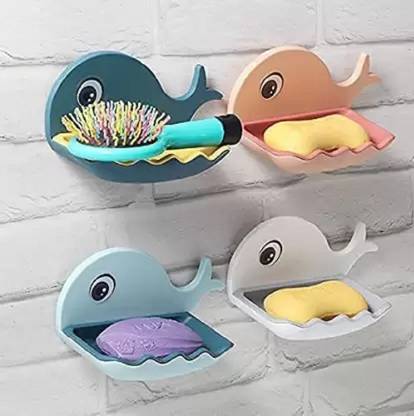 WAIT2SHOP Plastic Soap Holder Beautiful Fish Shape Bathroom Accessory