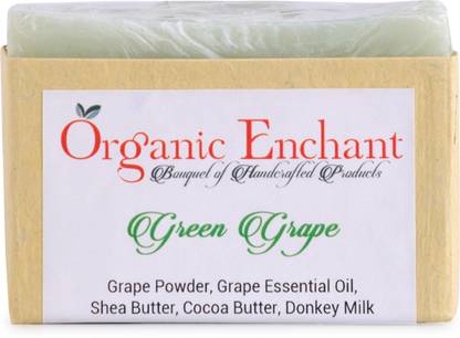 Organic Enchant Handmade Green Grape Soap for Cleaning Soap and Brightness Skin Soap