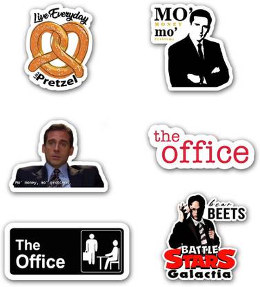 Aapki Marzi 6.35 cm The Office Sticker Decals - Pack of 06 Self Adhesive Sticker