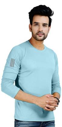 Printed Men Light Blue T-Shirt