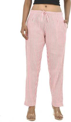 Regular Fit Women Pink Trousers