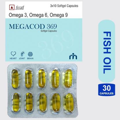 MEDMYNDRZPHARMA Omega 369 Fish Oil for Brain, Skin, Heart & Joint Health, 30 Softgels. (30 No)