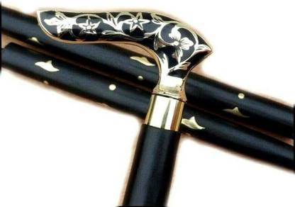 AIYSA COLLECTION Unique Brass Handle Walking Stick Antique Walking Stick Cane Decorative Cane Walking Stick