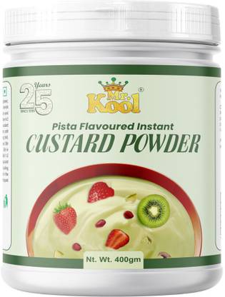 Mr.Kool Custard Powder (Pista Flavor) For Ice Cream, Cake, Egg less Custard Powder