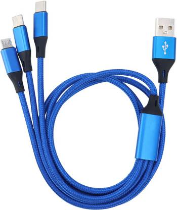 BUFONA Multi Charging Cable 3 in 1 Nylon Braided Multiple USB Fast Charging Cable Charging Pad