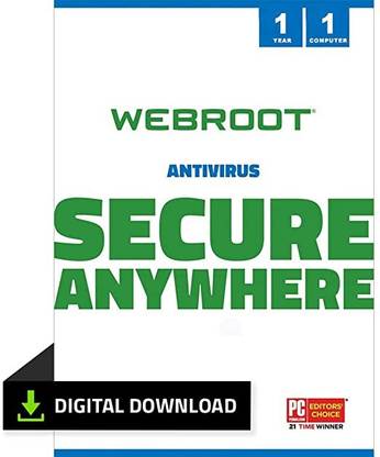 Webroot SecureAnywhere Anti Virus - 1 User 1 Year (Key) Special Edition with Expansion Pack Only