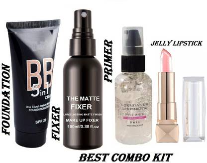 KAIASHA professional makeup kit full set JELLY LIPSTICK fixer makeup primer fixer fixer combo BB cream for face makeup