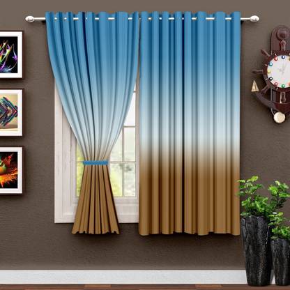 Pjdecor 274 cm (9 ft) Polyester, Silk Room Darkening Long Door Curtain (Pack Of 2)