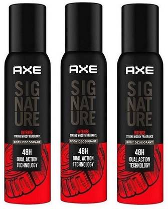 AXE Signature Intense Body Spray Each 122ml Pack of*3 Deodorant Spray  -  For Men