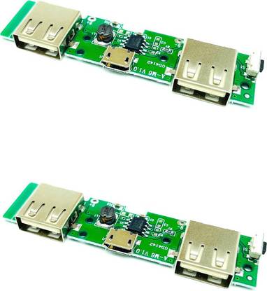 Mechanic37 2USB Output Power Bank PCB Module (Pack of 2) Electronic Components Electronic Hobby Kit