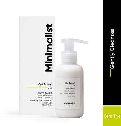 Minimalist Gentle Cleanser 6% Oat Extract For Sensitive Skin | Hydrating | Sulphate Free | Non-Drying | Non-Irritant |With Hyaluronic Acid Face Wash