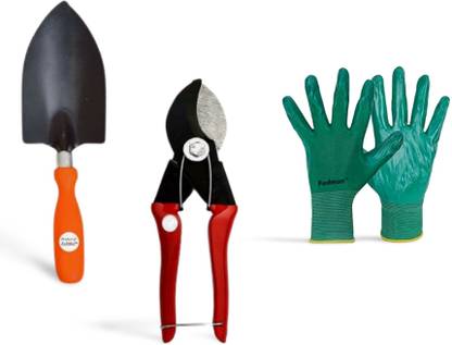 FADMAN HAND TOOL FOR HOME QUALITY GARDENING | BIG TROWEL | PRUNER | GLOVES | Garden Tool Kit