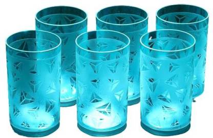 dreamenterprise (Pack of 6) Plastic glass Juice Water Drinking Glass Set Water/Juice Glass