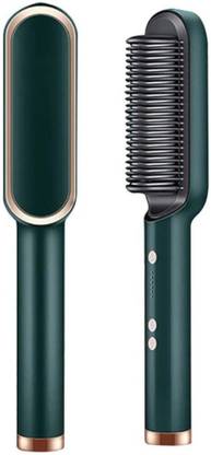 TECHMAZE Professional Hair Brush Curling Anti-perm Straight Styler Frizz-Free Silky Professional Hair Straightener Comb Ceramic Hair Curler HQT 909B 5 Heat Settings Hair Straightener Brush