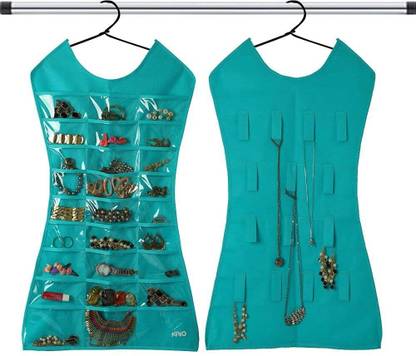 RAIYARAJ Hanging Jewellery Organizer Dress Dual Sided Jewelry Storage Designs Accessories Organizer