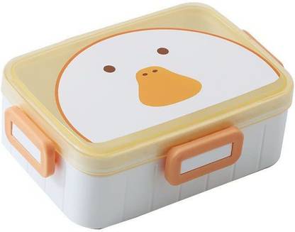 ROOHI ENTERPRISE Leak-Proof Lunch Box for School Lunch Box for Kids with Small Container and Fork 2 Containers Lunch Box