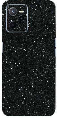 BUGGU Black Glitter Mobile Back Skin, Black Glitter, Realme Narzo 50A Prime Mobile Skin