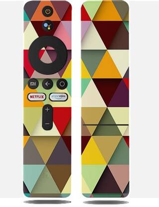 M क्लाक्सा MI Remote Control with Netfilx&Prime Video ButtonSkin With Front+Back Protector Guard Colourful Triangle MI Remote Control Netfilx&Prime Video Button, Colour Triangle मोबाइल स्किन