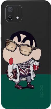 TJ CREATION Happy Shinchan Mobile Back Skin Guard, Happy Shinchan, Oppo A16K Mobile Skin