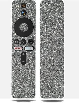 Mclaxa Grey Glitter MI Remote Control Netfilx&Prime Video Button, Grey Glitter Mobile Skin
