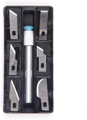 KRAFTMASTERS 7 PCS Precision Hobby Knife Set Multipurpose Set Knife Set Knife Metal Grip Hand-held Paper Cutter
