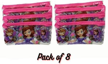 KSV Firefly Princess Frozen Spiderman Chhota Bheem Ben 10 Doraemon Transparent pouch Doll Art Plastic Pencil Boxes
