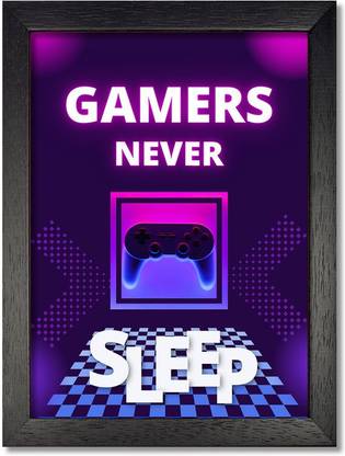 Gaming Framed Posters for Gaming Room Study Room | Game Posters | Gaming Quotes Frame for Gamers Style 3 Paper Print