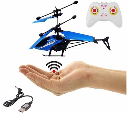 U.R.M. Enterprises Remote Control Hand Sensor Charging Helicopter (Multicolor)