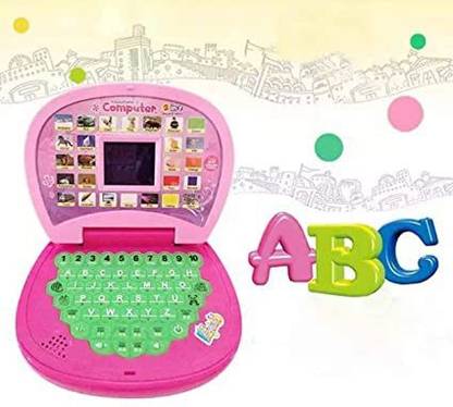 mayank & company Play New Set Plastic Laptop with 2 in 1 Notebook Computer Toy