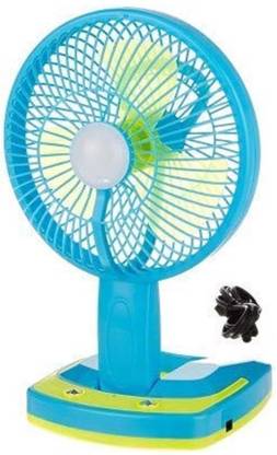 Cure Portable Emergency Useful USB Gadget Mini Rechargeable Fan With LED Light 4 hrs Bulb Emergency Light