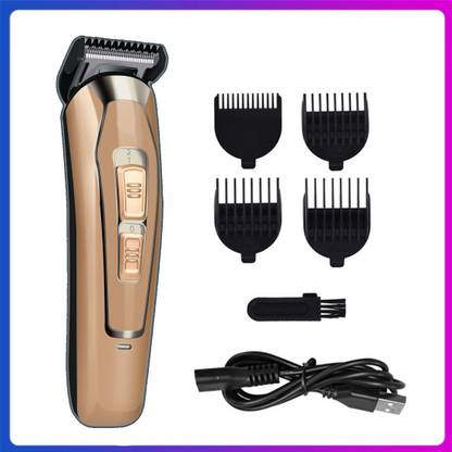 JPRO Golden Rechargeable Cordless Professional Trimmer for Hair, Beard & Grooming Trimmer 45 min  Runtime 4 Length Settings