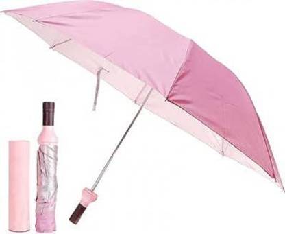 ALWAFLI Newest Windproof Double Layer with Bottle Cover Umbrella for UV Protection &Rain Umbrella