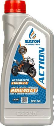 ESSON ACTION 20W40 4T 900ml 4T 20W40 Engine Oil for Bikes, 900 ml Mineral Engine Oil (900 ml, Pack of 1) Mineral Engine Oil