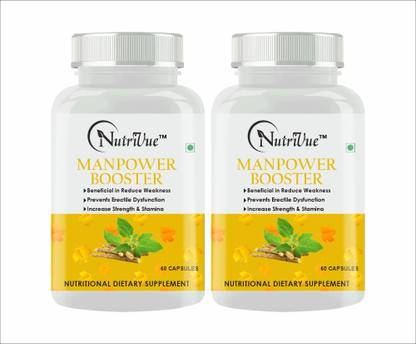 Nutrivue Manpower Vitamin For Men to Boost Stamina,Power & Muscle Pack 2(60 Cap)