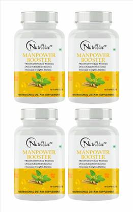 Nutrivue Manpower Vitamin For Men to Boost Stamina,Power & Muscle Pack 4(60 Cap)