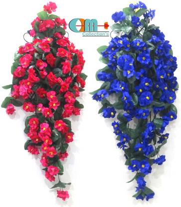 OM COLLECTIONS Artificial Creepers hanging flower Multicolor Daisy Artificial Flower  with Pot