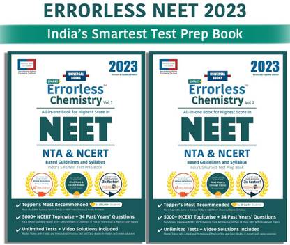 "Smart Errorless Chemistry NEET NTA & NCERT Vol I &II (2023)
