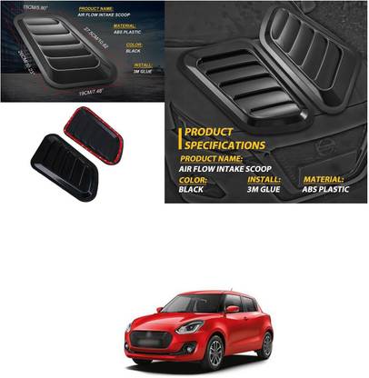 PROEDITION Scoops Hood Vents Air Intake Decor Cover Universal for Cars 51 Matte, Glossy Maruti Swift Front Garnish