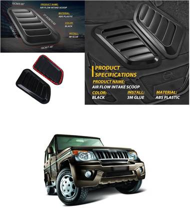 PROEDITION Scoops Hood Vents Air Intake Decor Cover Universal for Cars 15 Matte, Glossy Mahindra Bolero Front Garnish