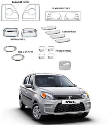 SNTP Exterior Chrome Accessories Combo Kit For Alto 800 T-3(2019+) Set Of 17Pcs Chrome Maruti Alto 800 Side Garnish