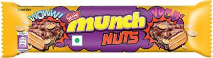 NESTLE Munch Nuts Chocolate Coated Crunchy Wafer Bars