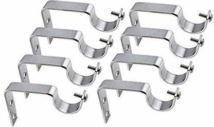 RINTL Silver Rod Rail Bracket Metal