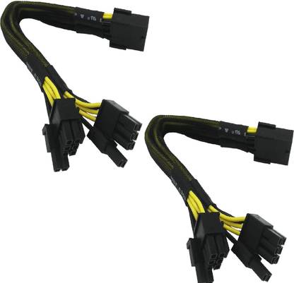 Etzin Ethernet Cable 0.22 m Adapter Cable for Dell PowerEdge R720 720XD R730 Ethernet Cable Ethernet Cable PCIe 8 Pin (6+2)(EPL-264TC-002)