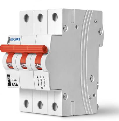KOLORS Kwiktrip 32A, Triple Pole, Mcb Isolator Switch 101119 MCB