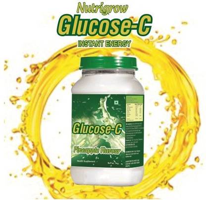 NUTRIGROW Glucose-C 1Kg Pineapple (Pack of 1)/ Vitamin C, Glucose Hydration Drink Energy Drink