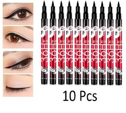 Lanovy Water Smudge Proof 36 Hour Long Lasting Liquid EyeLiner Pack of 10 25 g 25 g